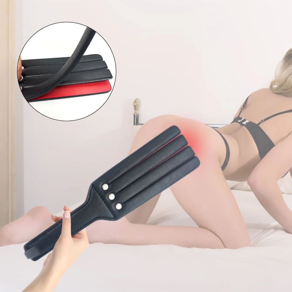 Bondage PU Leather Spanking Paddle Flirt Fetish Slave Flogger Whip Sex Toys Adult Couples Valentine's Day Game Bondage PU Leather Spanking Paddle Flirt Fetish Slave Flogger Whip Sex Toys Adult Couples Valentine's Day Game