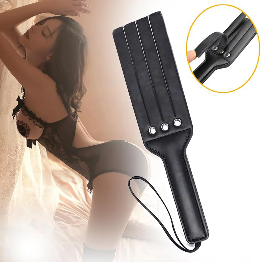 Bondage PU Leather Spanking Paddle Flirt Fetish Slave Flogger Whip Sex Toys Adult Couples Valentine's Day Game Bondage PU Leather Spanking Paddle Flirt Fetish Slave Flogger Whip Sex Toys Adult Couples Valentine's Day Game