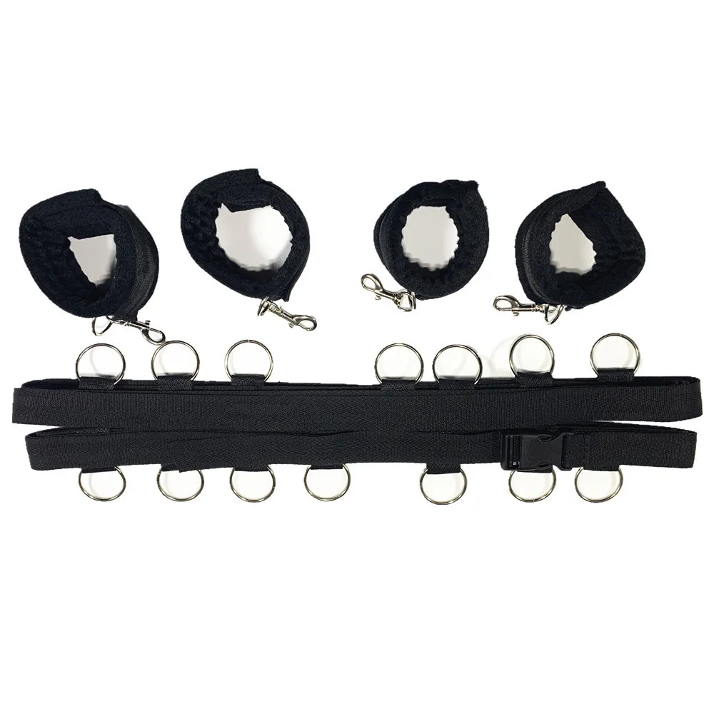 Bed BDSM Bondage Adult Erotic Sex Toys for Women Couples Games Nylon Handcuffs Ankle Cuffs Under Sextoys Sexual Accessories 18+
