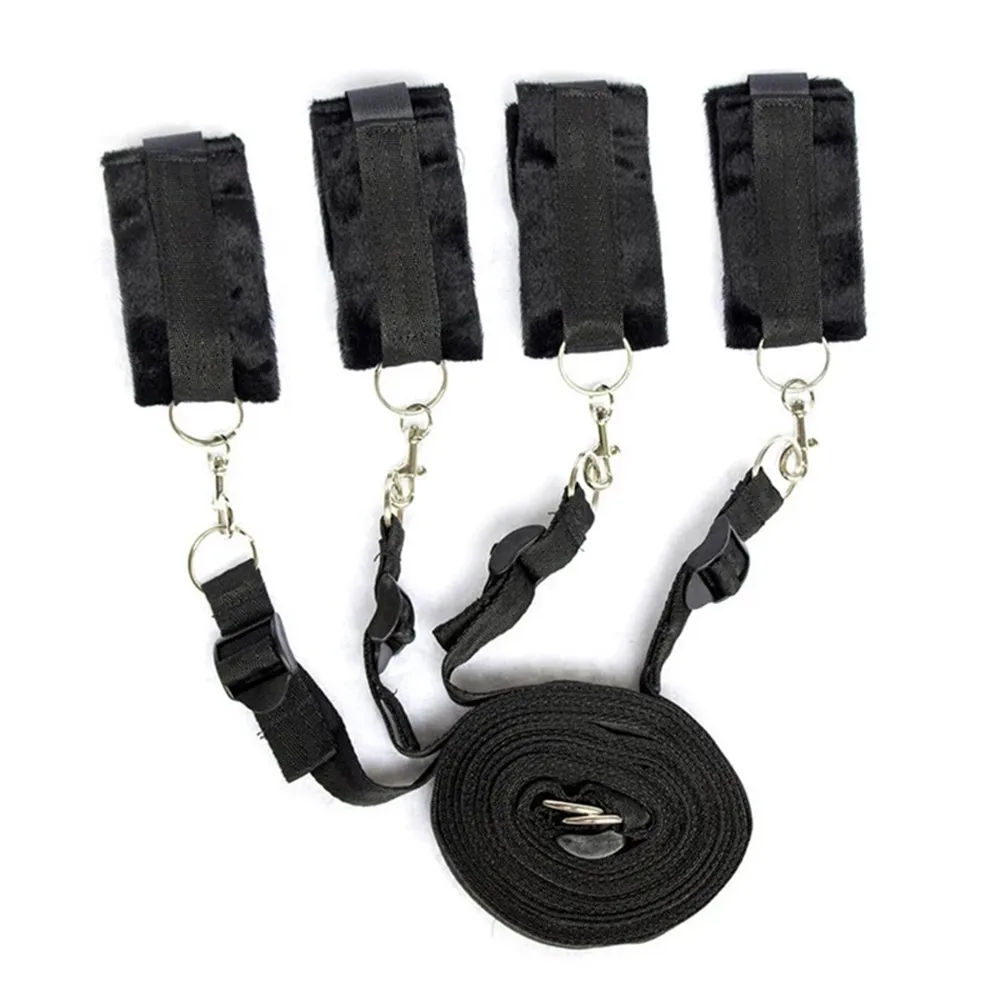 Bed BDSM Bondage Adult Erotic Sex Toys for Women Couples Games Nylon Handcuffs Ankle Cuffs Under Sextoys Sexual Accessories 18+