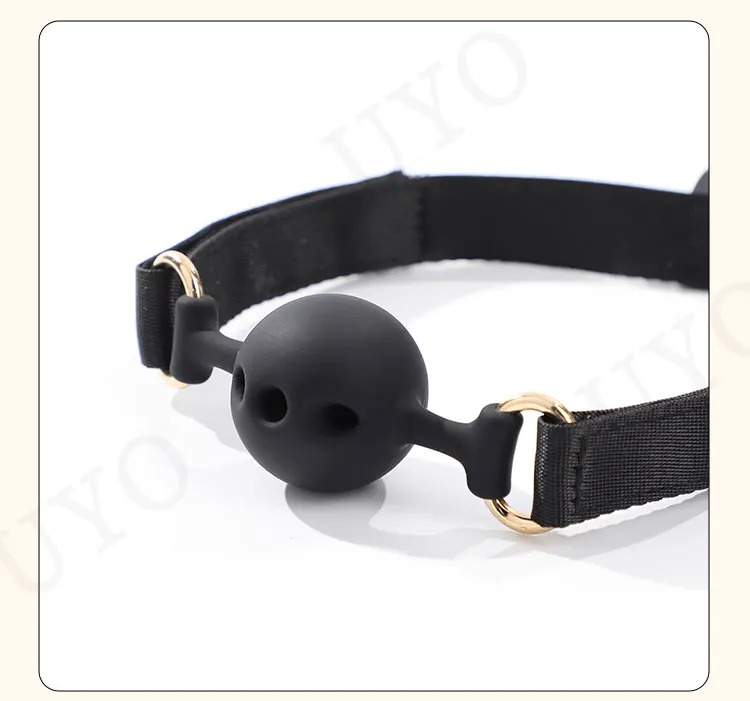 BDSM Bondage Couple Sex Slave Games Hand and Foot Restraint Mouth Plug Adjustable Size Fixed Strap