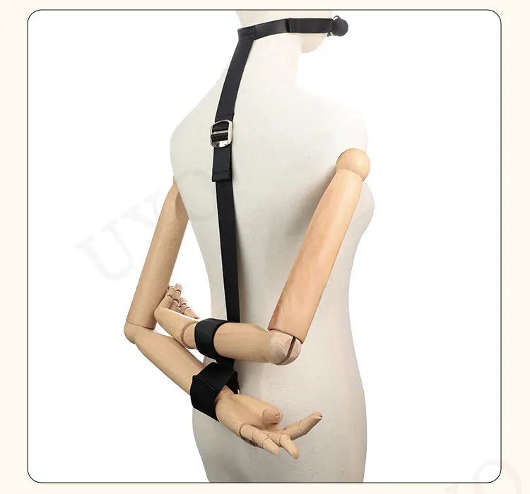 BDSM Bondage Couple Sex Slave Games Hand and Foot Restraint Mouth Plug Adjustable Size Fixed Strap