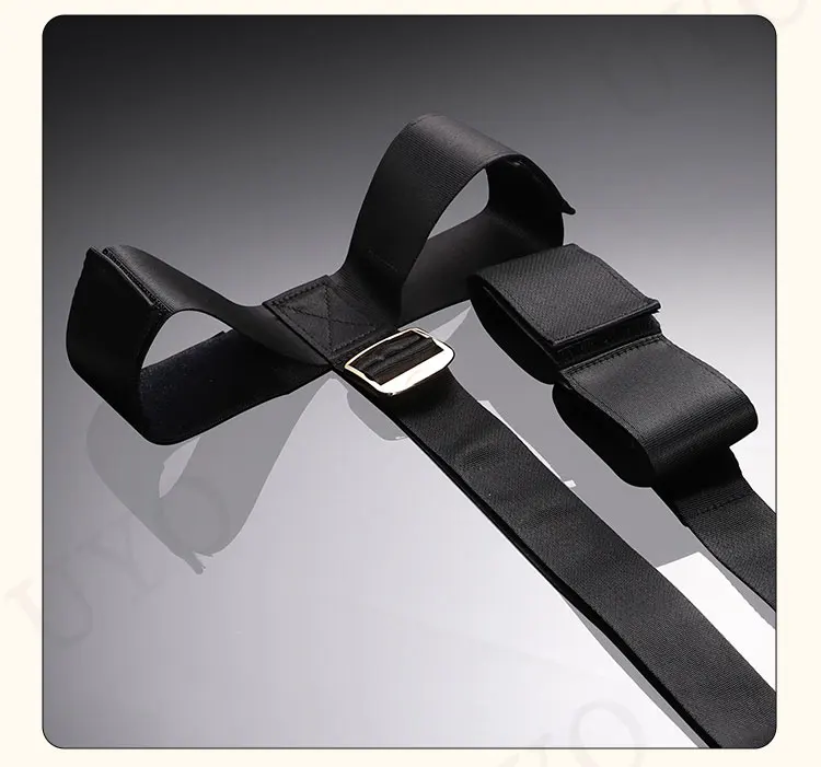 BDSM Bondage Couple Sex Slave Games Hand and Foot Restraint Mouth Plug Adjustable Size Fixed Strap