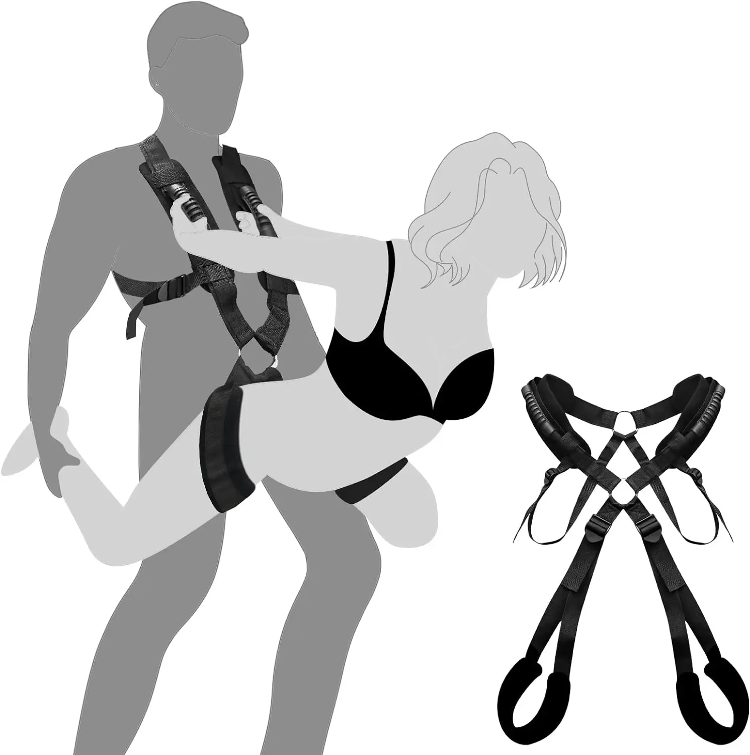 BDSM Bondage Kit Couples Bondage Restraints Set Sex Swing Adult Sex Toys for Couple SM Bondage Soft Nylon Swing