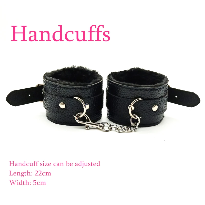 Adult Products Sextoy BDSM Bondage Set Handcuffs Whip Anal Plug Collar Gag Rope Leather Restraint Kits Sex Toys for Couples
