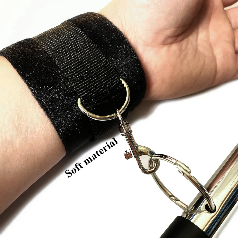 BDSM Bondage Kit Spreader Bar Handcuffs Ankle Cuffs Fetish Restraints Set Sex Toys for Couples