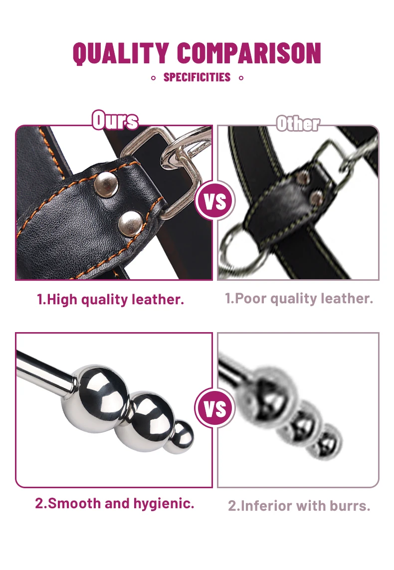 Runyu Anal Hook Sexual Jugetes Kit BDSM Forced Harness Necklace Bondage Handcuffs Silicone Mouthpiece Gag DIY Sadomasochism Set