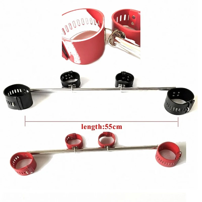HESEKS BDSM Bondage Kit Spreader Bar Handcuffs Ankle Cuffs Fetish Restraints Set Sex Toys for Couples HESEKS BDSM Bondage Kit Spreader Bar Handcuffs Ankle Cuffs Fetish Restraints Set Sex Toys for Couples