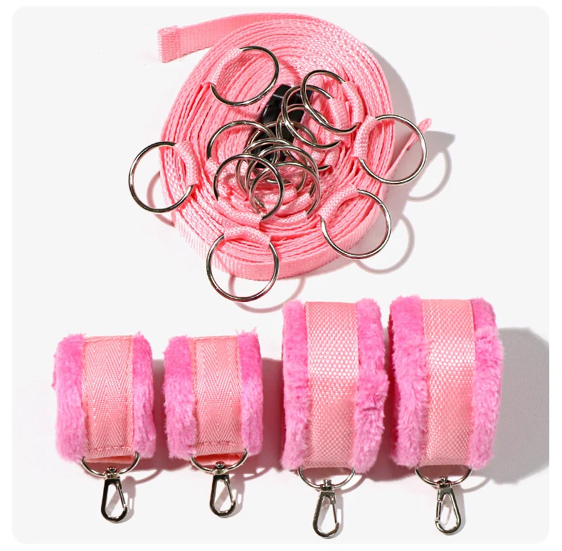 Bed BDSM Bondage Adult Erotic Sex Toys for Couples Restraint Sexual Games Nylon Handcuffs Ankle Cuffs Sextoys Sexual Accessories