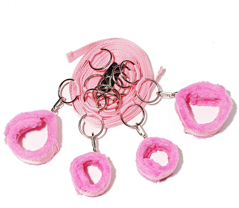 Bed BDSM Bondage Adult Erotic Sex Toys for Couples Restraint Sexual Games Nylon Handcuffs Ankle Cuffs Sextoys Sexual Accessories