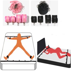 Bed BDSM Bondage Adult Erotic Sex Toys for Couples Restraint Sexual Games Nylon Handcuffs Ankle Cuffs Sextoys Sexual Accessories