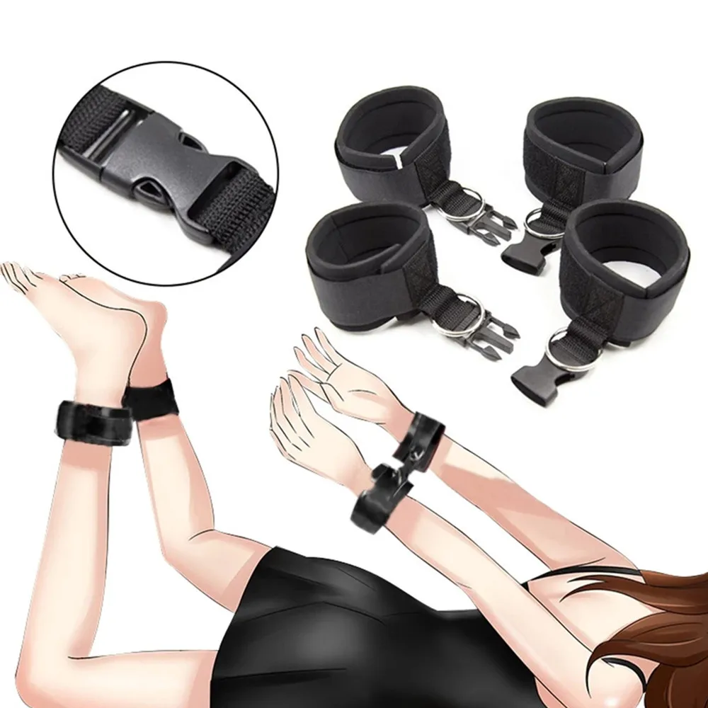 Sex Toys for Couples Bed Fetish Slave Handcuffs Ankle Cuffs Adult Games BDSM Bondage Equipment Restraints Sexyshop Erotic Goods