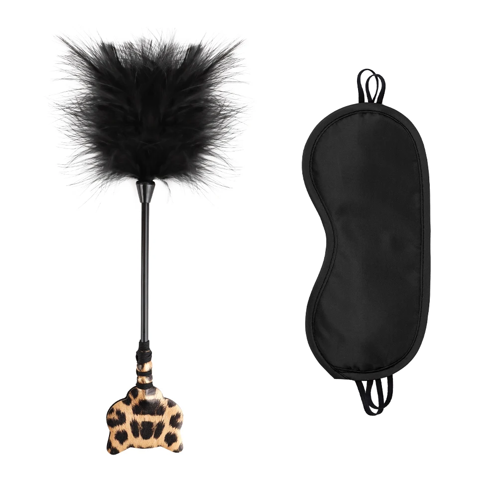 2pcs BDSM Restraints Kits Cat Head Tickle and Blindfold SM Bondage Set for Women Gift for Her Christmas Gift 2pcs BDSM Restraints Kits Cat Head Tickle and Blindfold SM Bondage Set for Women Gift for Her Christmas Gift
