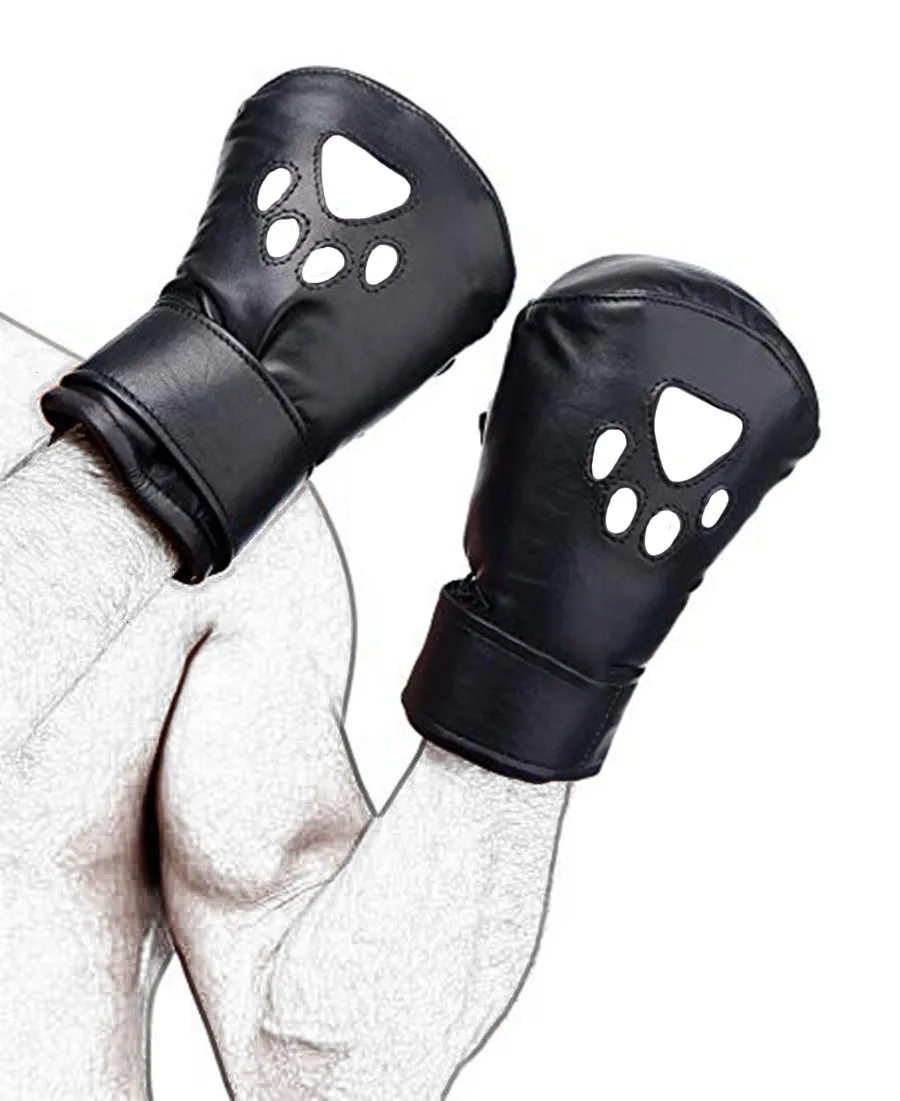 Unisex Leather Bdsm Bondage Palms Mitten Fetish Slave Pet Role Play Puppy Play Dog Gloves Dog Paw Soft Padded Fist Mitts Sex Toy Unisex Leather Bdsm Bondage Palms Mitten Fetish Slave Pet Role Play Puppy Play Dog Gloves Dog Paw Soft Padded Fist Mitts Sex Toy