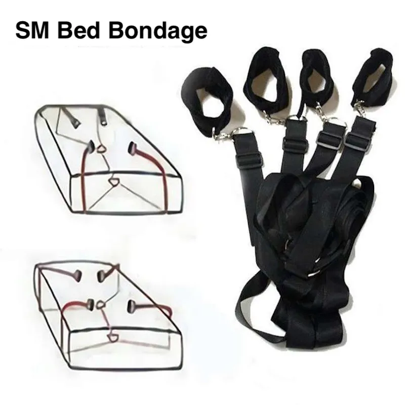 SM Bandage Sex Strap Bed Restraint Handcuff Ankle Cuff Set No Vibrator Sex Toy 18+ Adult Fun Fetish Slave Kit Sex Supplies Shop SM Bandage Sex Strap Bed Restraint Handcuff Ankle Cuff Set No Vibrator Sex Toy 18+ Adult Fun Fetish Slave Kit Sex Supplies Shop