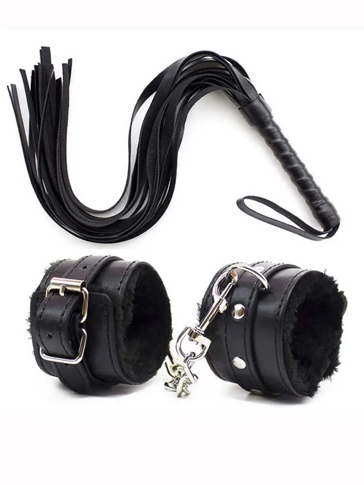 Pink Black Red BDSM Sexy Bondage Handcuffs Ankle Cuffs Adjustable With Whip Adult Game Erotic Sex Toy for Women Couples Pink Black Red BDSM Sexy Bondage Handcuffs Ankle Cuffs Adjustable With Whip Adult Game Erotic Sex Toy for Women Couples