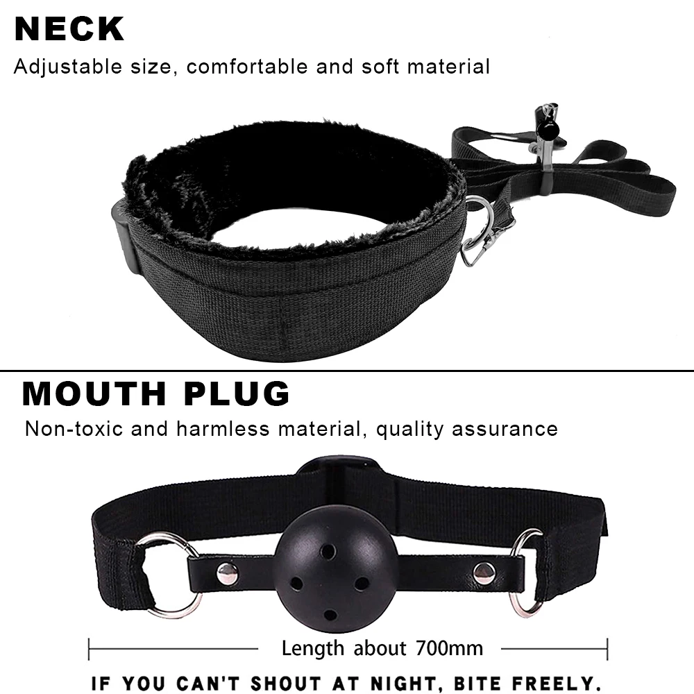 17pcs Sex Toy For Couple Suit 18 Adult Binding Handcuffs Anal Plug Bdsm Sex Kit For Women Sex Games Mouth Mask Adult Products