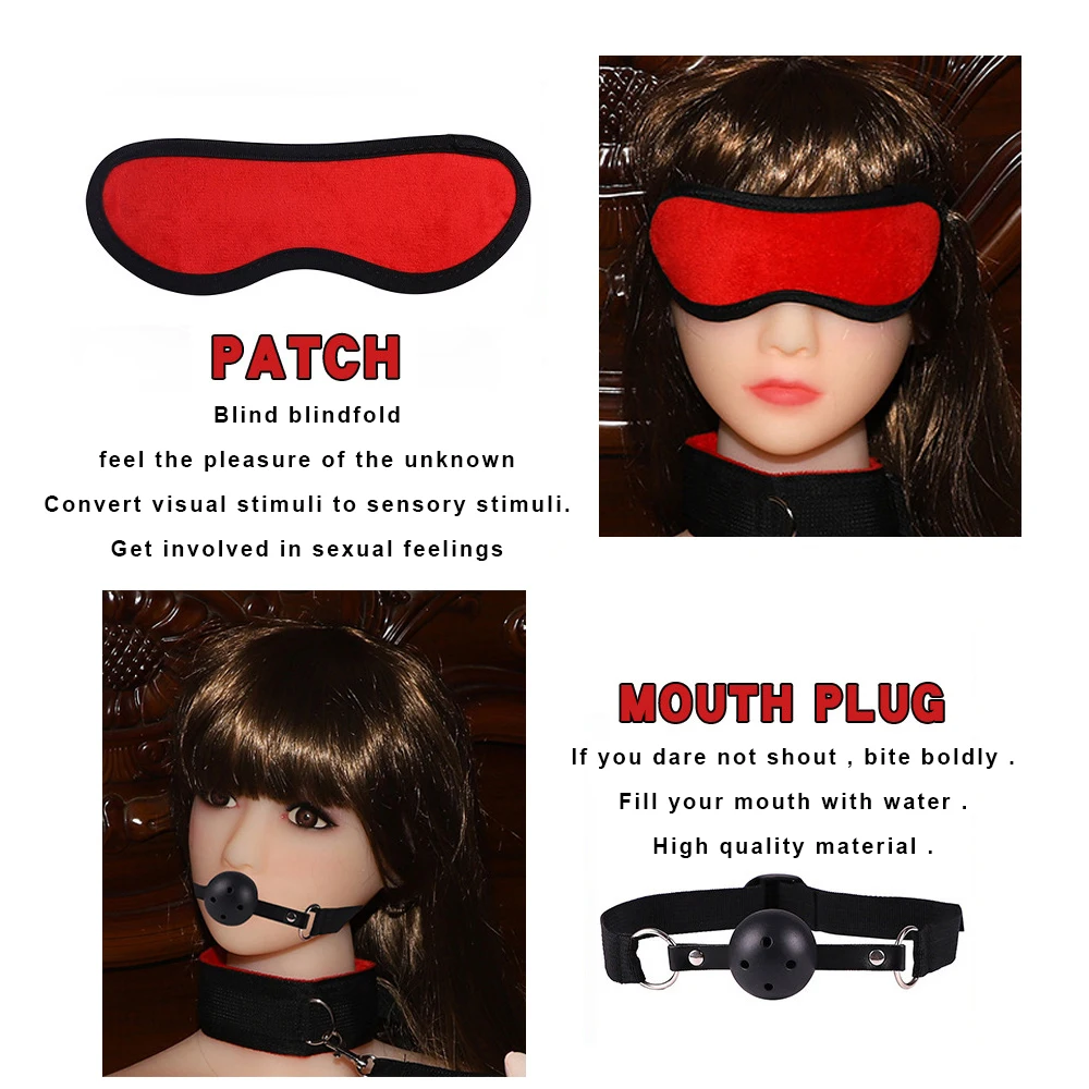 17pcs Sex Toy For Couple Suit 18 Adult Binding Handcuffs Anal Plug Bdsm Sex Kit For Women Sex Games Mouth Mask Adult Products