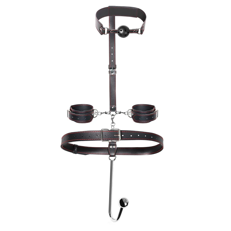 VaHppy Sex Toy Set Anal Hooks Mouth Gag Handcuffs PU SM BDSM Bondage Anal plugs Neck Restraint Backhanded VaHppy Sex Toy Set Anal Hooks Mouth Gag Handcuffs PU SM BDSM Bondage Anal plugs Neck Restraint Backhanded