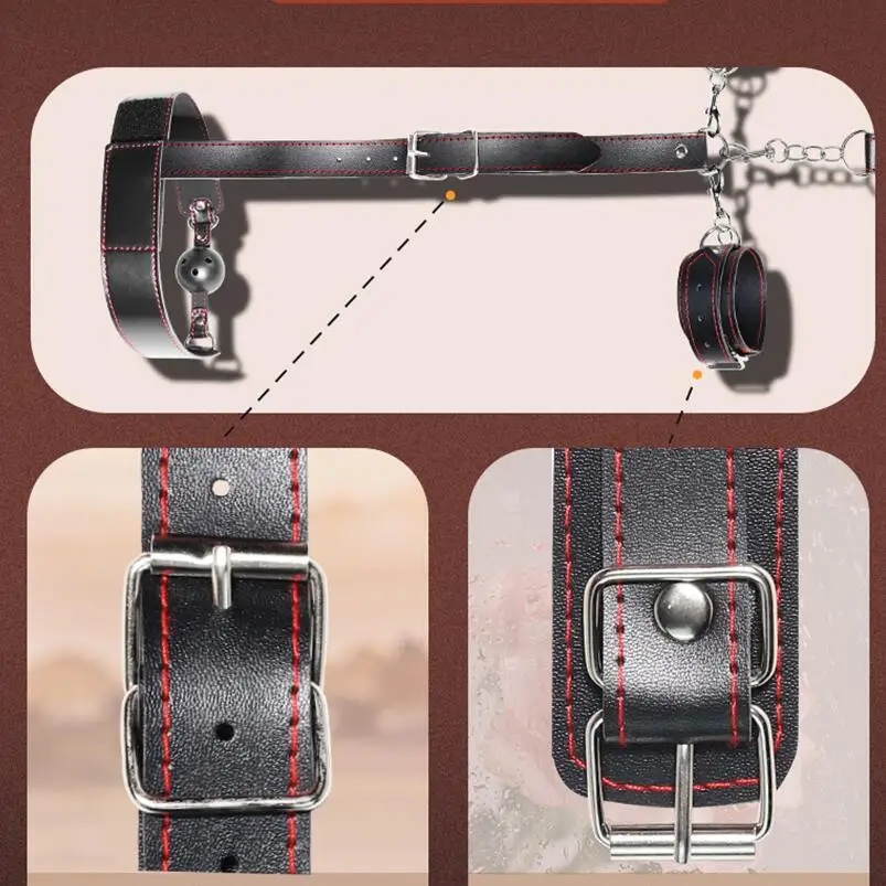 VaHppy Sex Toy Set Anal Hooks Mouth Gag Handcuffs PU SM BDSM Bondage Anal plugs Neck Restraint Backhanded VaHppy Sex Toy Set Anal Hooks Mouth Gag Handcuffs PU SM BDSM Bondage Anal plugs Neck Restraint Backhanded