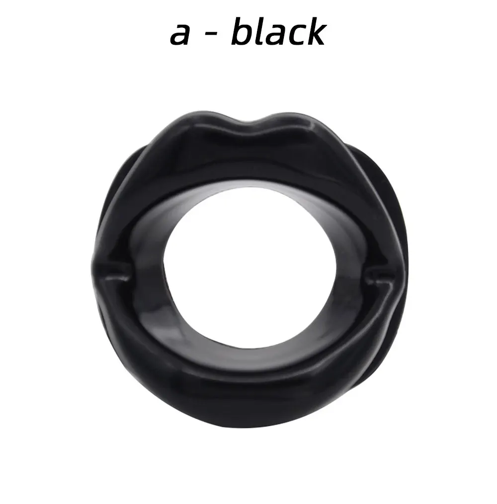 Sex Slave Silicone Lips NO Glue Bondage Gear Open Mouth Gag Oral Fetish Bdsm Bondage Restraints Sex Erotic Toy Spanking Paddle