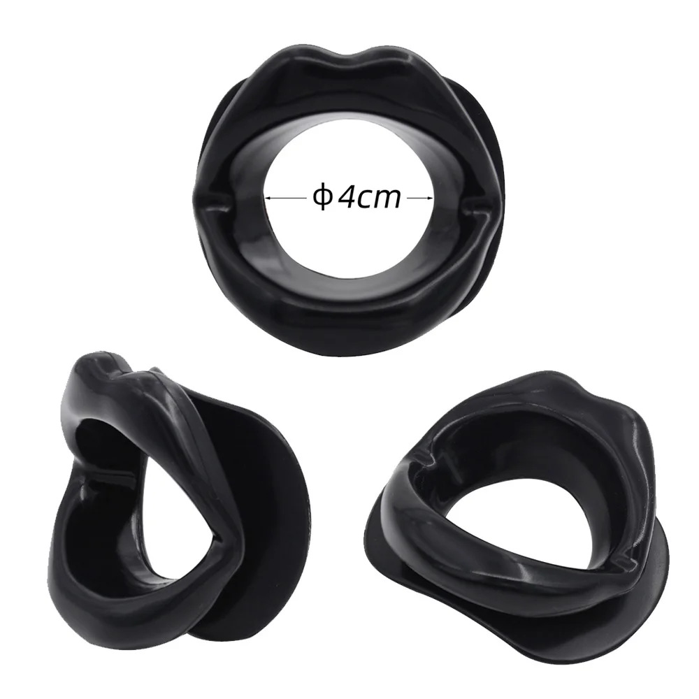Sex Slave Silicone Lips NO Glue Bondage Gear Open Mouth Gag Oral Fetish Bdsm Bondage Restraints Sex Erotic Toy Spanking Paddle