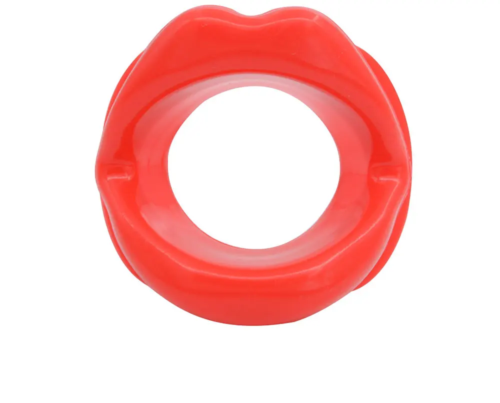 Sex Slave Silicone Lips NO Glue Bondage Gear Open Mouth Gag Oral Fetish Bdsm Bondage Restraints Sex Erotic Toy Spanking Paddle