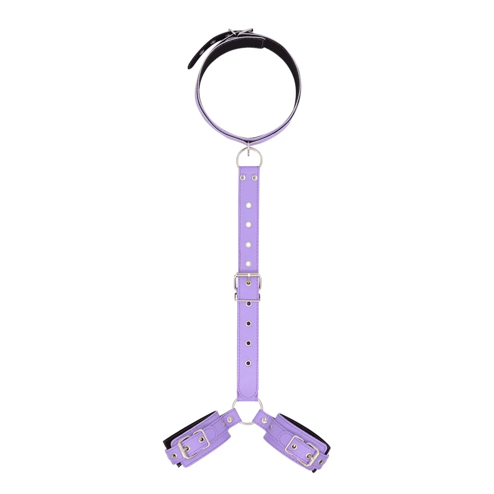 PU Leather Behind Back Hand Cuff SM Collar BDSM Bondage Restraints Slave Training Hand Binding SM Toys For Couple Games PU Leather Behind Back Hand Cuff SM Collar BDSM Bondage Restraints Slave Training Hand Binding SM Toys For Couple Games
