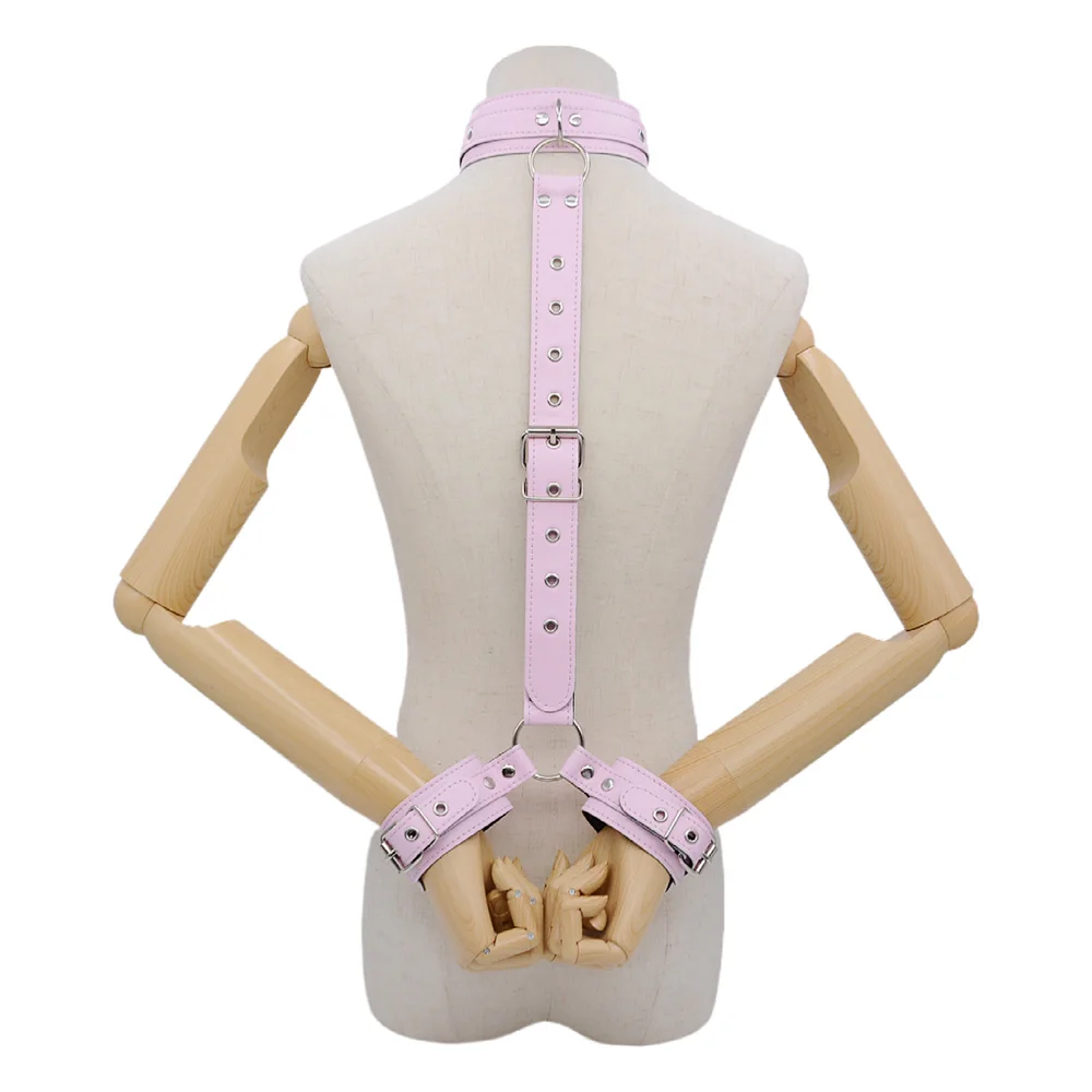 PU Leather Behind Back Hand Cuff SM Collar BDSM Bondage Restraints Slave Training Hand Binding SM Toys For Couple Games PU Leather Behind Back Hand Cuff SM Collar BDSM Bondage Restraints Slave Training Hand Binding SM Toys For Couple Games