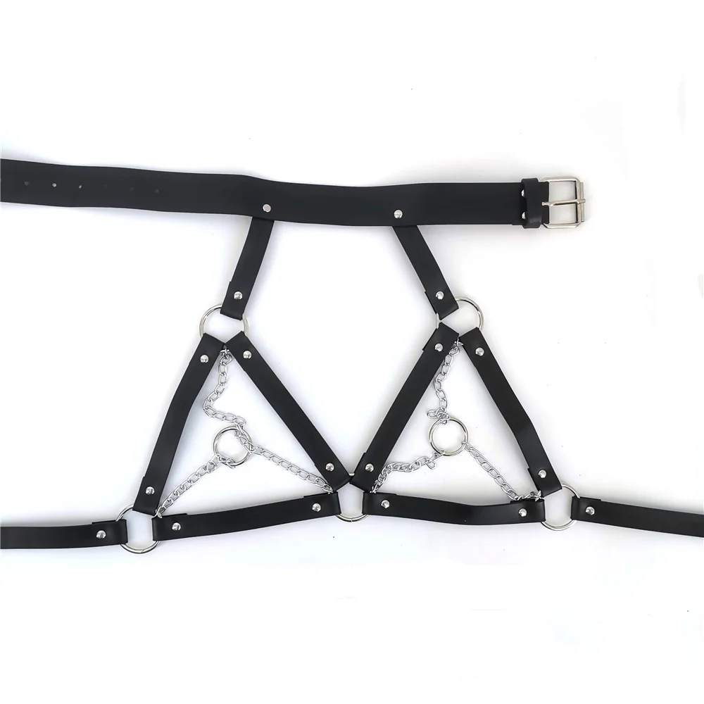 BDSM Fetish Bondage Collar Body Harness Sex Toys Adult Products For Couples Sex Bondage Belt Chain Slave Breasts Woman