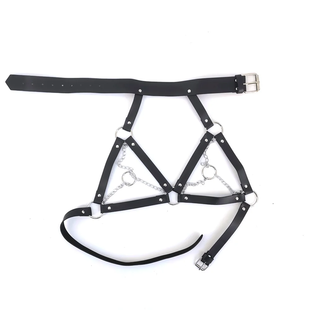 BDSM Fetish Bondage Collar Body Harness Sex Toys Adult Products For Couples Sex Bondage Belt Chain Slave Breasts Woman
