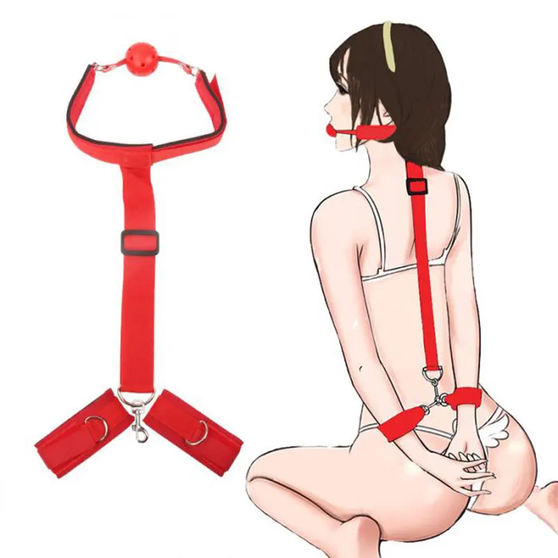 BDSM Adult Sex Products Erotic Bondage Bed Games Sex Bondage Set Women Handcuffs Ankle Cuff Restraints Sex Toys For Couples Anal