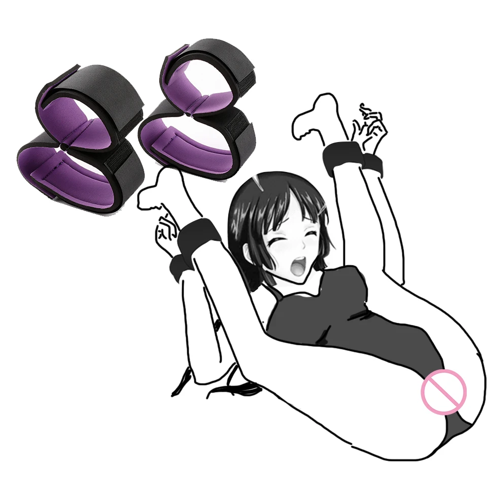 BDSM Adult Sex Products Erotic Bondage Bed Games Sex Bondage Set Women Handcuffs Ankle Cuff Restraints Sex Toys For Couples Anal