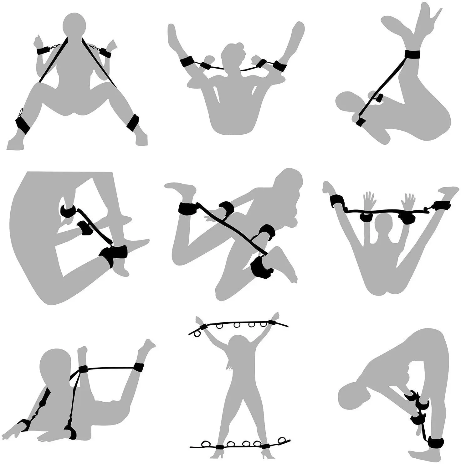 BDSM Adult Sex Products Erotic Bondage Bed Games Sex Bondage Set Women Handcuffs Ankle Cuff Restraints Sex Toys For Couples Anal