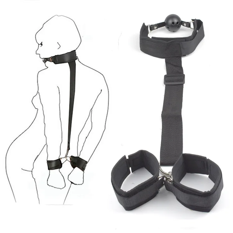 Multi-type Nylon SM Bondage Restraints Collar Slave Restraint Erotic Handcuff Mouth Ball Gag Adult Game Flirt Accessory Fetish
