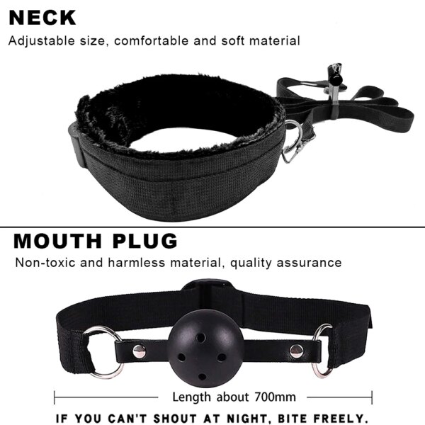 17pcs Sex Kit Bdsm Bondage Set Adult Toys Sex Games Handcuffs Whip Sm Sex Toy Kits Neck Mouth Mask Erotic Sex Toys For Couples