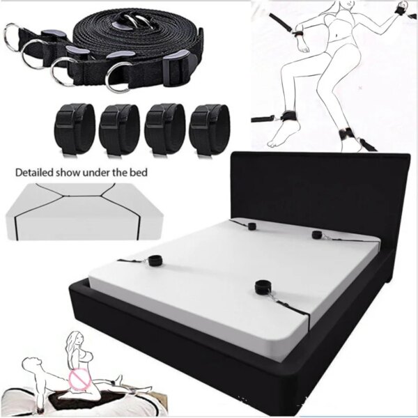 BDSM Bondage Restraint Bondage Fetish Slave Handcuffs & Ankle Cuffs Adult Erotic Sex Toys For Woman Couples Games Sex Products
