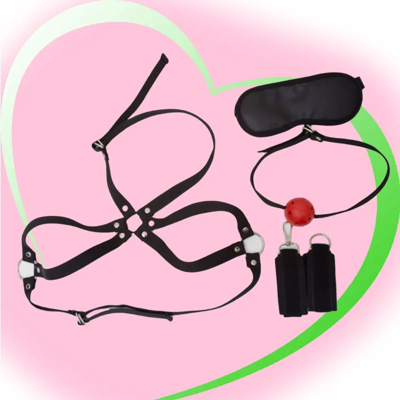 Adult Sexy Underwear BDSM Leather Bondage Lingerie Buttocks Erotic Leg Harness Suspenders Handcuffs Garter Strap For Women Men