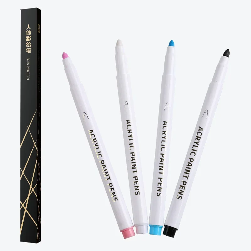 2 Pcs Graffiti Marker Art Body Painting Soft Head Washable Tattoo Writing Mark Sex Toy BDSM Tattoo Pencils Makeup Pen for Adult
