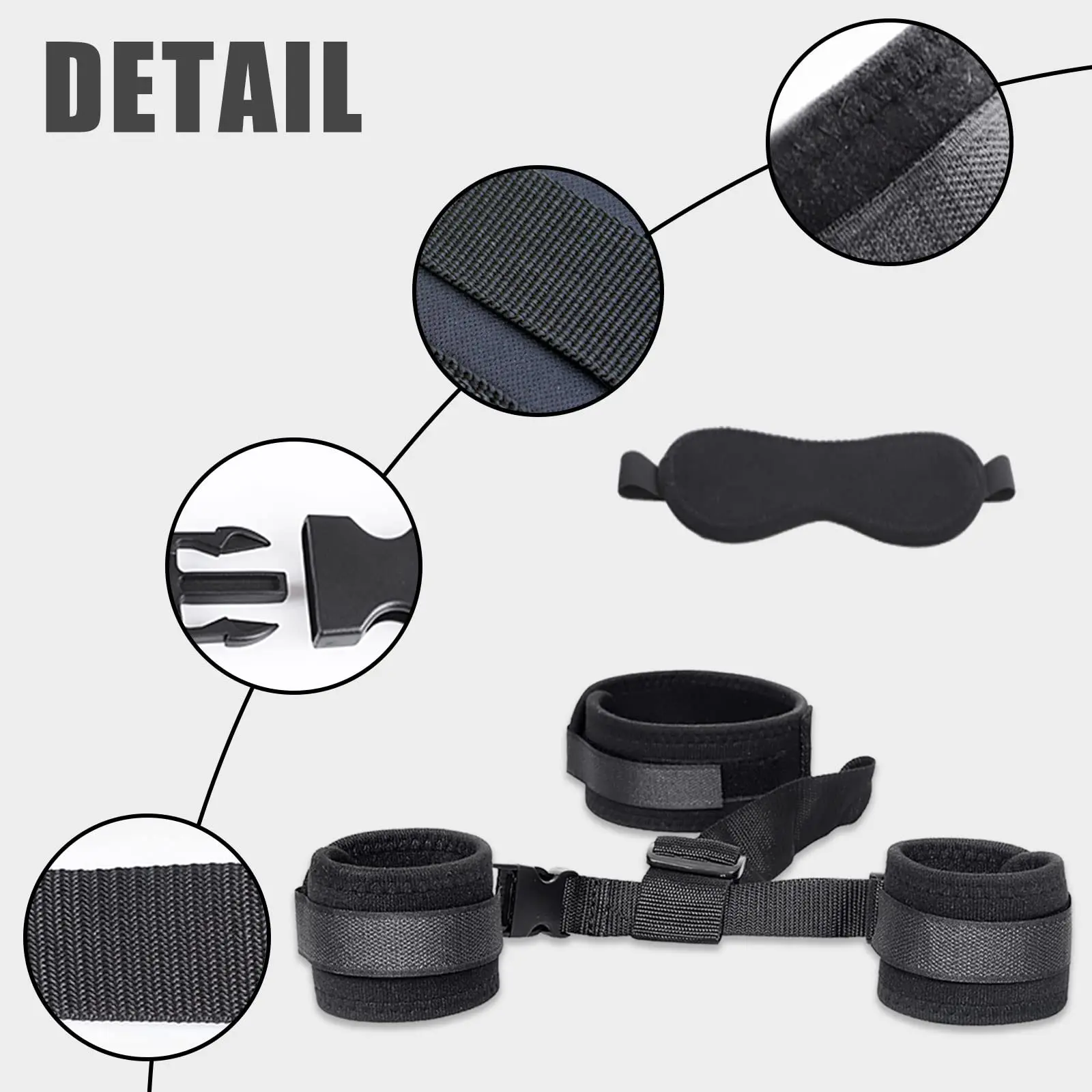 Neck to Wrist Restraints for Women BDSM Back Handcuffs Adjustable Collar Bondage Kit Sex Erotic Accessories for Couples Sex Toys