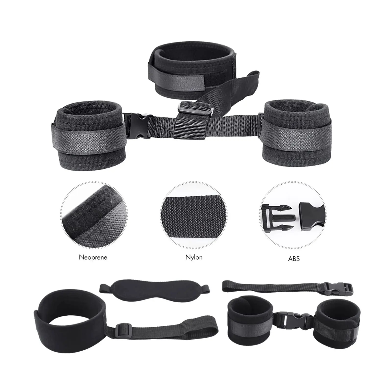 Neck to Wrist Restraints for Women BDSM Back Handcuffs Adjustable Collar Bondage Kit Sex Erotic Accessories for Couples Sex Toys