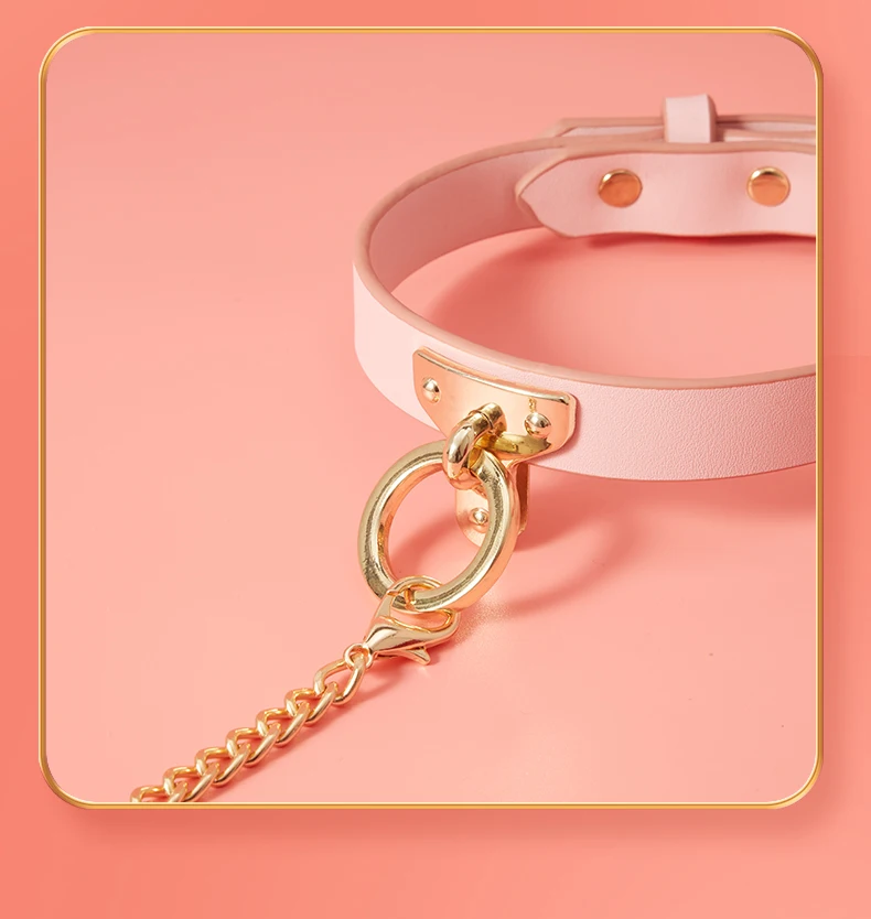 1Pcs, BDSM chain leather collars, flirting games, role playing, couple sex toys