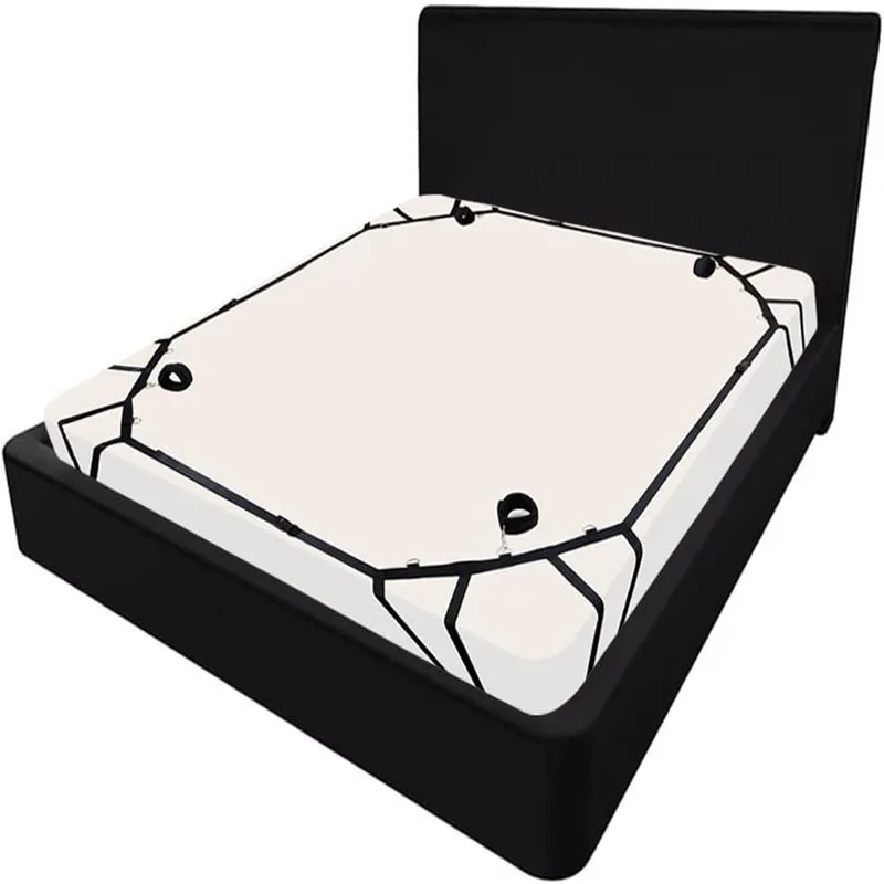 Sex Bed Restraint BDSM Bondage Restraint System Sex Play Couples Games Nylon Handcuffs Ankle Cuffs Under Sextoy Sexual Accessory
