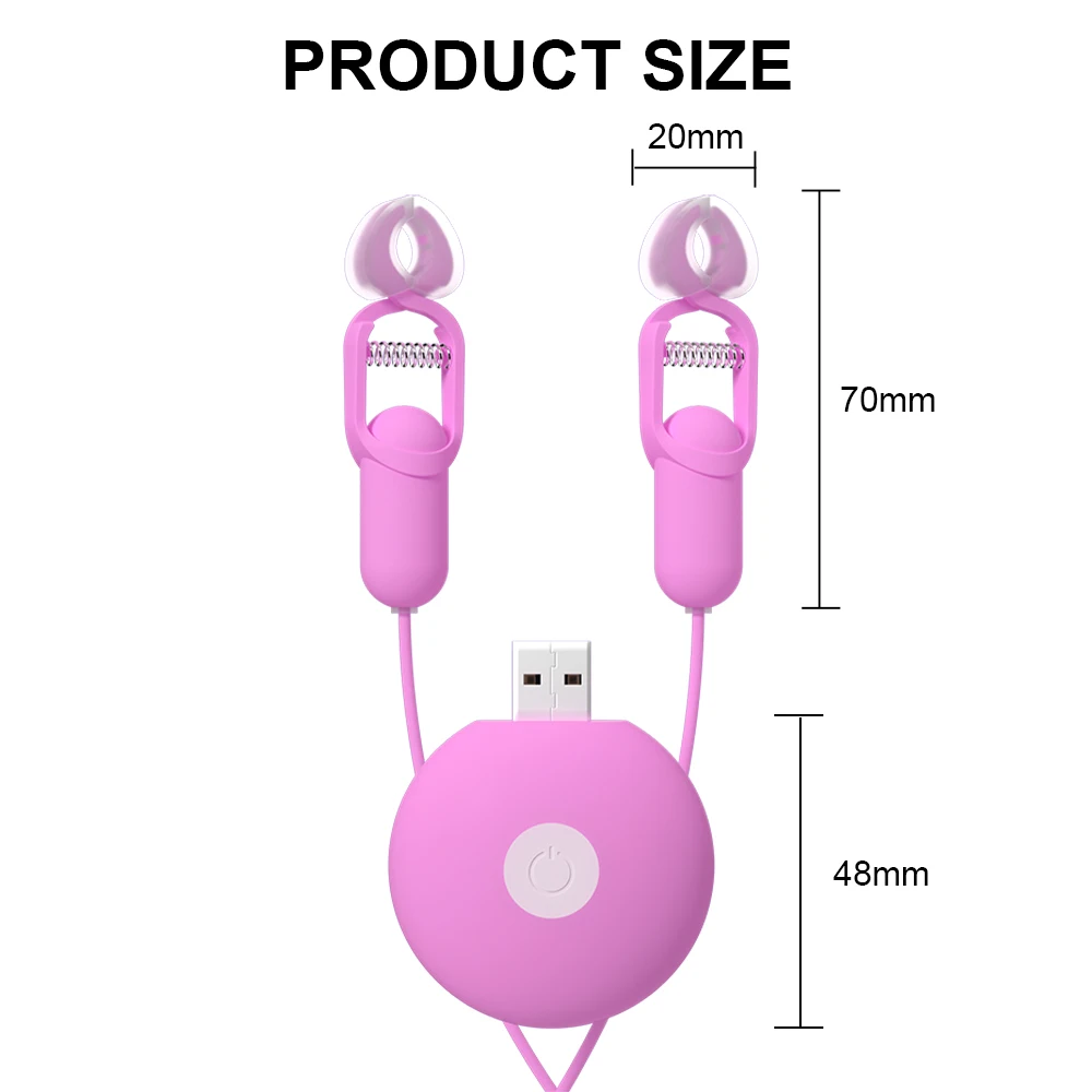 10 Speed Vibrating Nipple Clamp Vibrator for Women Breast Massage Fetish to Breast Labia Clip Stimulation Massager Bdsm Bondage