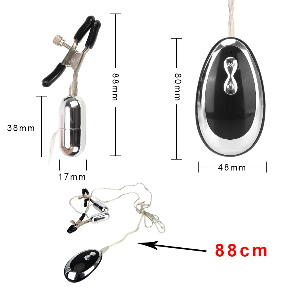 20 Modes Vibration Women Nipple Clamps Vibrators Clitoris Clips Sex Toys For Couples Tools Adults Games Products Bondage Sets