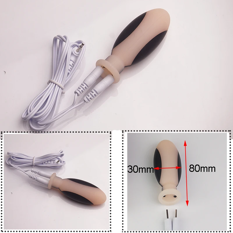 E stim Electrosex Electrostimulation Anal Butt Plug,Electric Shock Penis Cock Ring Stimulation,Electro Sex Cockring,BDSM Toys