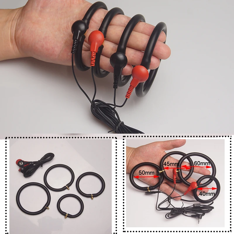 E stim Electrosex Electrostimulation Anal Butt Plug,Electric Shock Penis Cock Ring Stimulation,Electro Sex Cockring,BDSM Toys