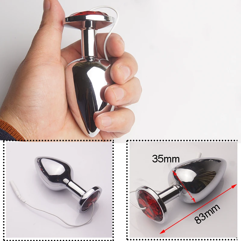 E stim Electrosex Electrostimulation Anal Butt Plug,Electric Shock Penis Cock Ring Stimulation,Electro Sex Cockring,BDSM Toys