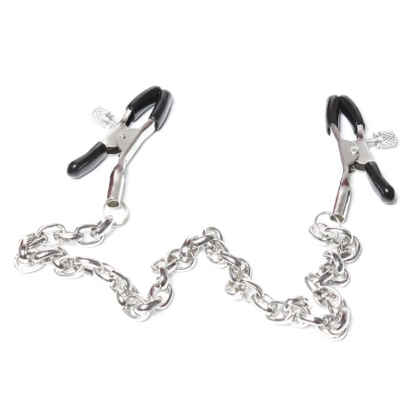 Metal Nipple Clamp with Metal Chain for Women Fetish to Breast Labia Clip Stimulation Massager Bdsm Bondage Sex Products