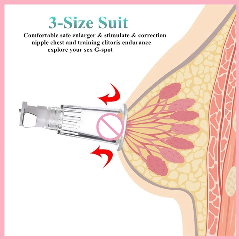 Vagina Pussy Pump Nipple Enlarger Vacuum Sucker Clitoris Stimulator Sex Toys For Women Breast Massage Milk Clamps Clit Suction